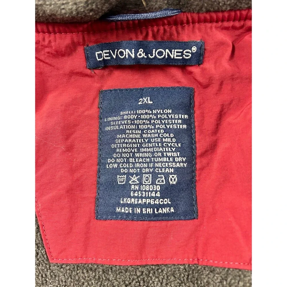 Rare UPS Uniform Devon & Jones Red Jacket 2XL